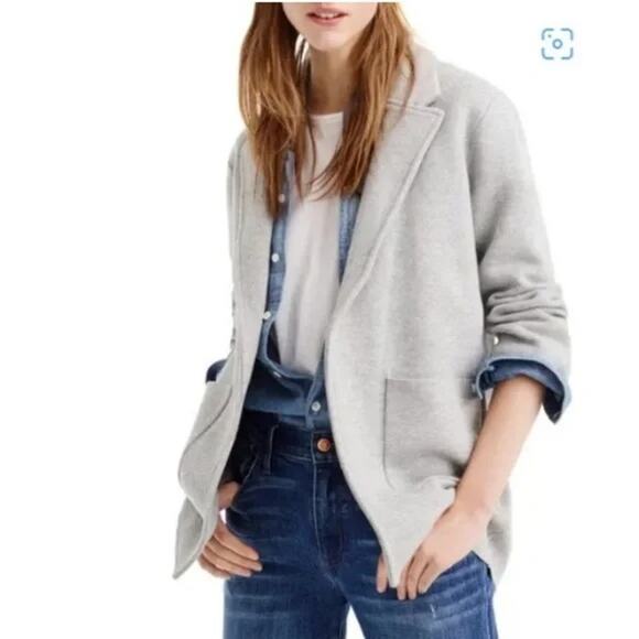 J. CREW Sophie Open Front Sweater Blazer Heather Gray Size XS Womens Excellent - Picture 1 of 12